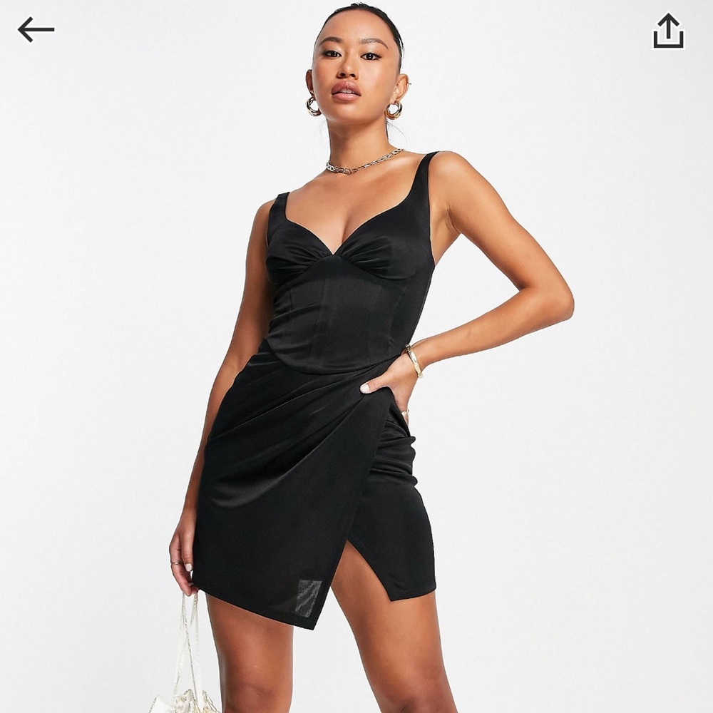 ASOS Corset Satin Dress